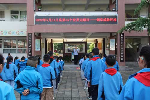彭州市思文永诚小学开展2022年世界无烟日教育活动