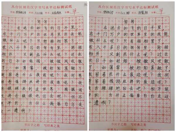 关爱学生幸福成长·“双减”提质篇|横竖撇捺有乾坤，一笔一画成文章——邯郸市丛台区学步桥小学举行硬笔书写达标测试