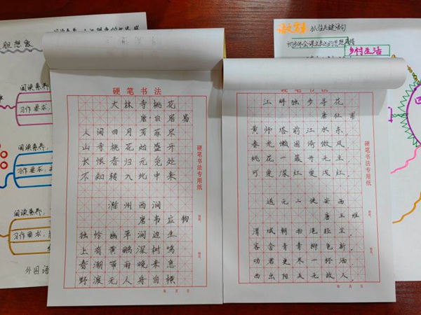 寒假不虚度，成长不止步——邯郸市丛台区外国语小学教师寒假硬笔书法和思维导图展示活动
