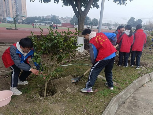 “植”此青绿，向春而行——彭州市濛阳中学植树节活动
