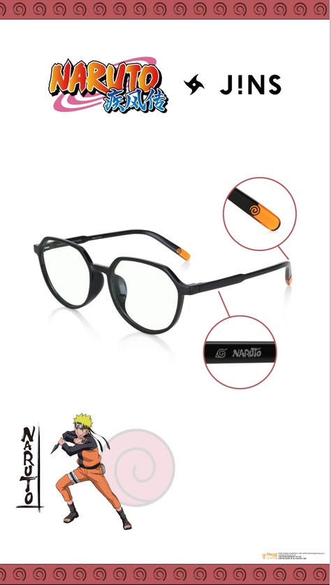 JINS火影忍者系列新品眼镜,4月2日热血上市
