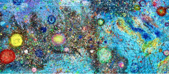 艺术家戈鲁巨作《天上人间·星辰大海》亮相纽约，将创下三大世界第一