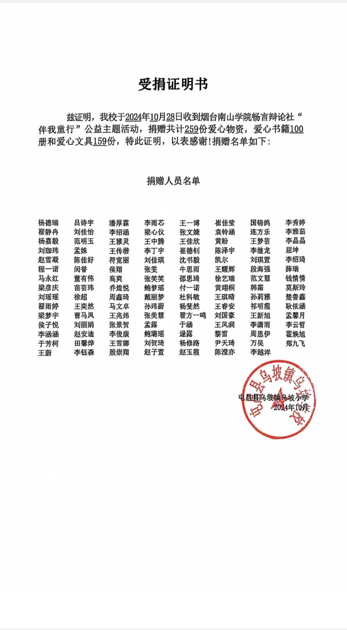 烟台南山学院“传递温暖，奉献爱心” 校园公益主题活动完美落幕  