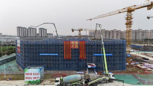 十七冶固镇县特教学校扩建项目年前全面封顶庆祝元旦