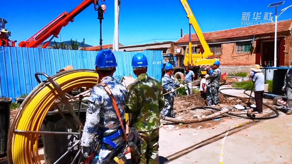 新华全媒+｜河北廊坊：受灾地区基础设施恢复重建有序进行