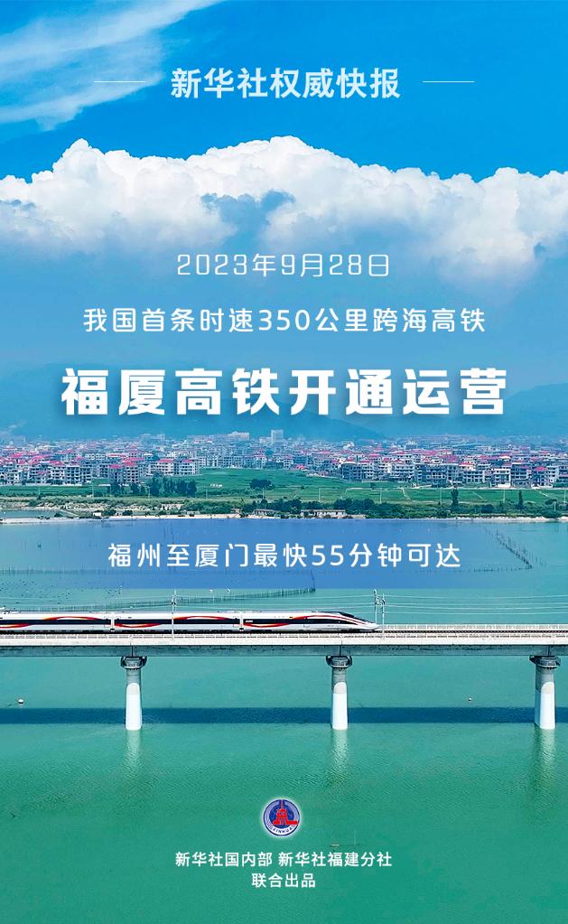 我国首条时速350公里跨海高铁正式开通运营
